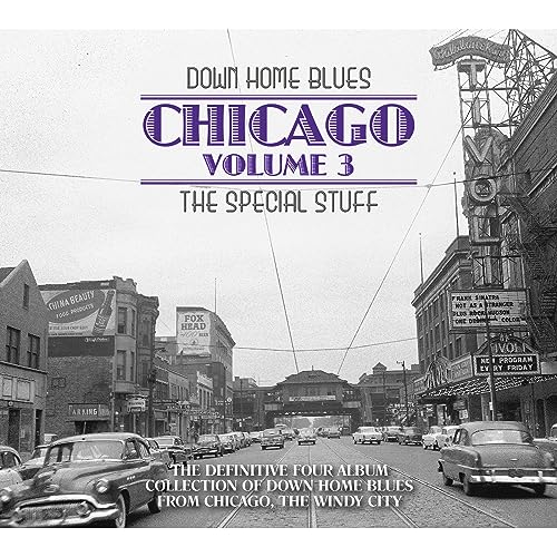 CD cover for “Down Home Blues - Chicago Volume 3” with a vintage street scene.