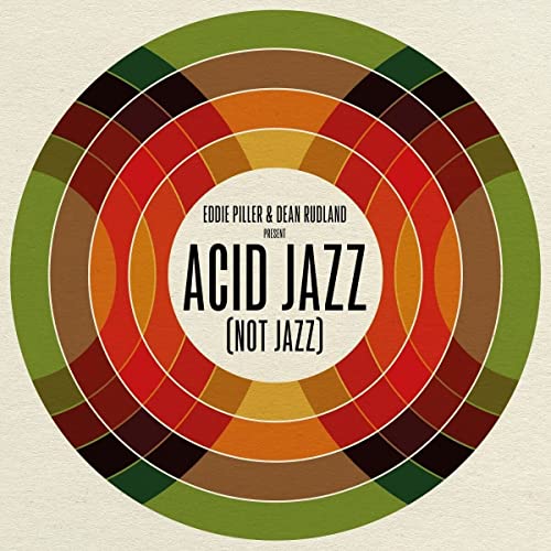 Vinyl record featuring compilation of acid jazz artists, colorful sleeve design.