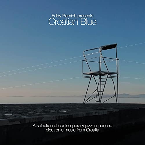 CD cover: lifeguard chair on a beach under a blue sky.