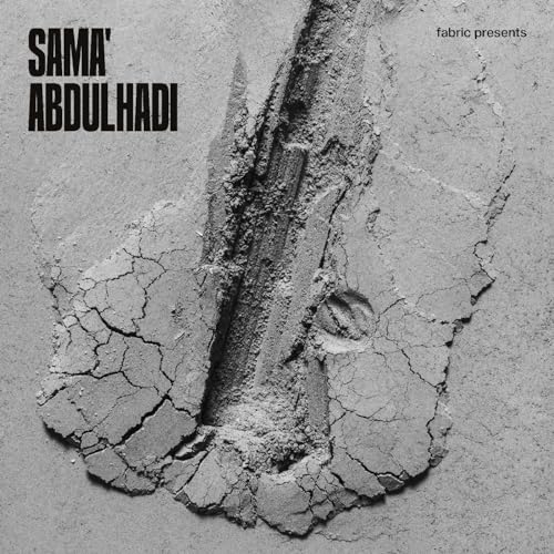 Album cover for Sama Abdulhadi’s “Fabric Presents” with a cracked earth image.