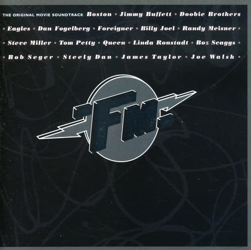 CD cover for "FM" soundtrack featuring a silver logo on black background.
