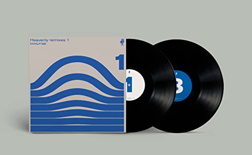 Double vinyl record with blue wave design on the album cover.