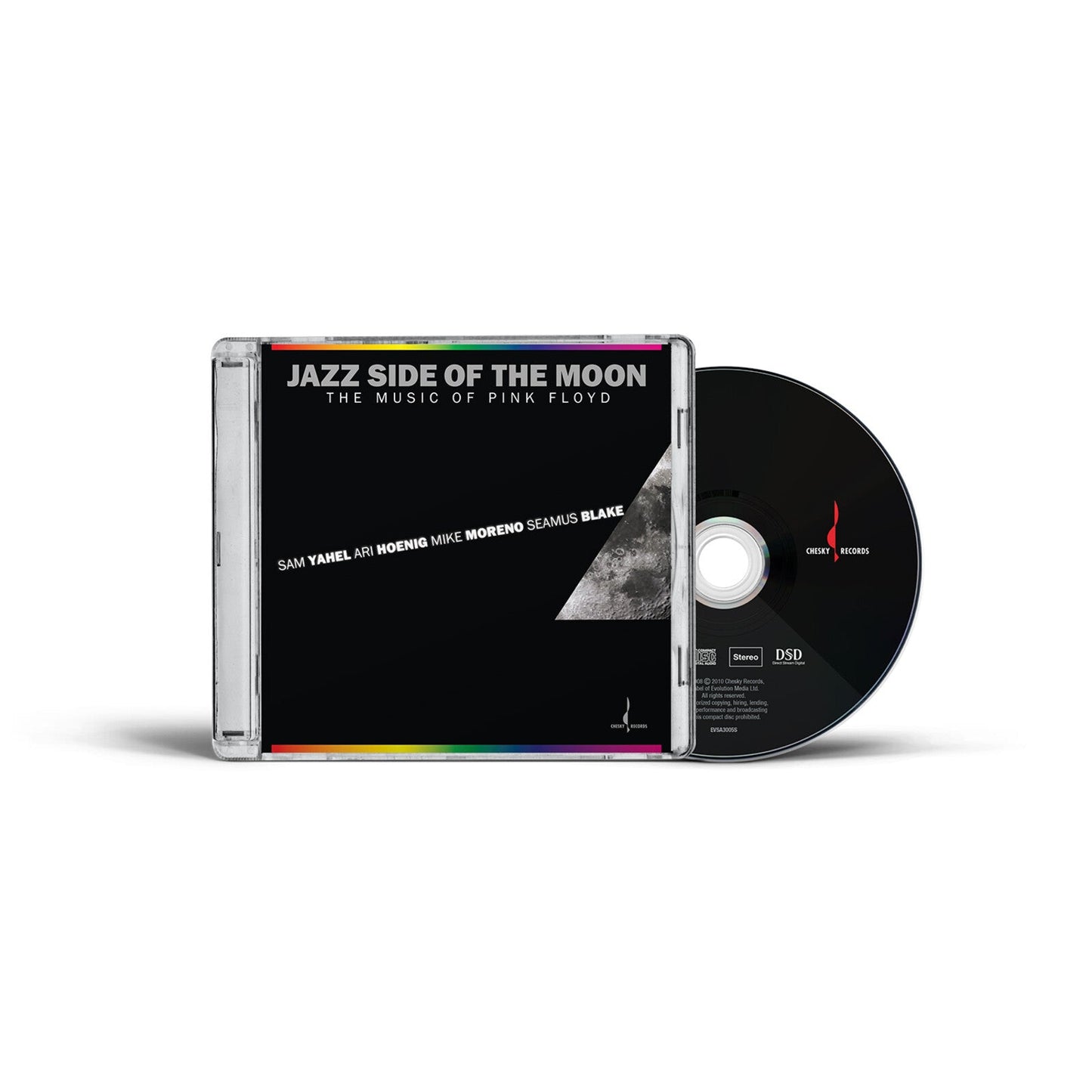 Jazz Side of the Moon CD case and disc with black cover and moon imagery.