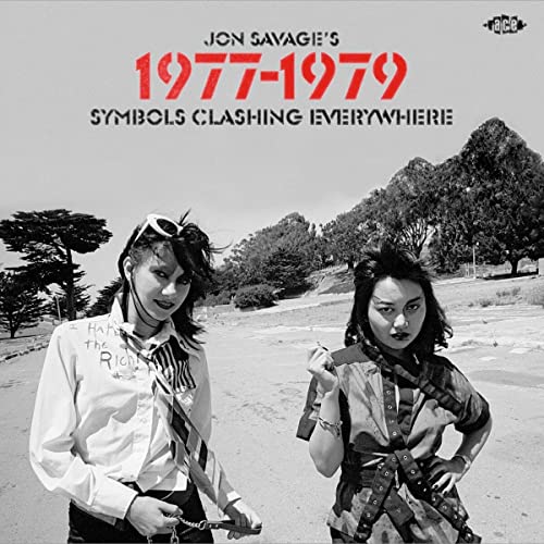 Black and white album cover featuring two young women posing in an outdoor setting.