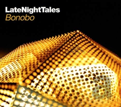 CD cover with gold perforated metallic textures and text Late Night Tales Bonobo.
