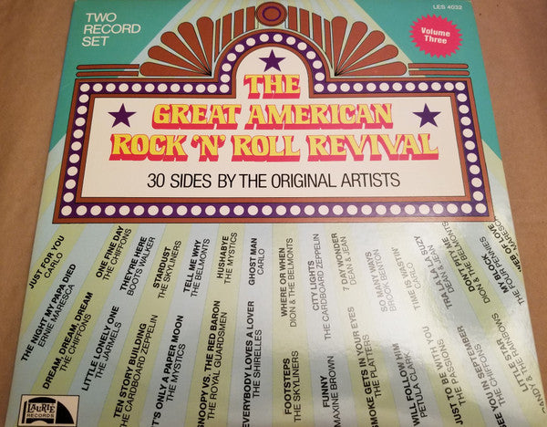 Two-record set cover for “The Great American Rock ‘n Roll Revival” vinyl.