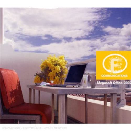 CD cover with a laptop, flowers, and a blue sky background.