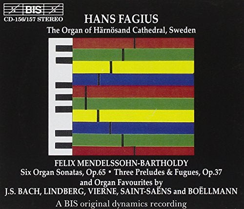 CD cover: black background with organ keys and colorful stripes, text details.