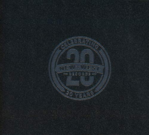Dark CD cover with embossed silver logo celebrating 20 years of New West Records.