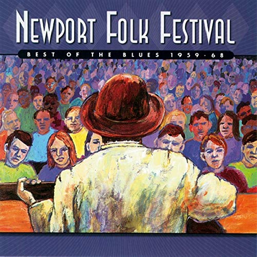 CD cover art showing a musician in a hat performing before a large crowd.