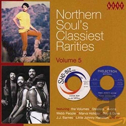 CD cover for “Northern Soul’s Classiest Rarities Volume 5” featuring musicians.