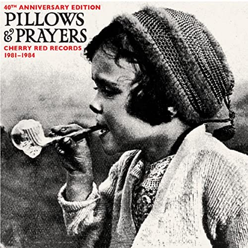 Black and white photo of a person blowing a whistle, album cover.