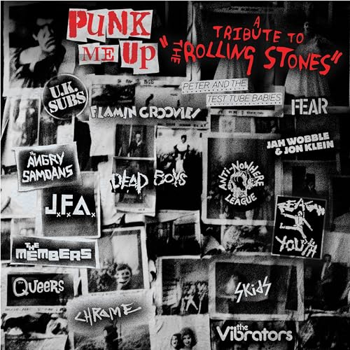 CD cover collage of punk band photos honoring The Rolling Stones.