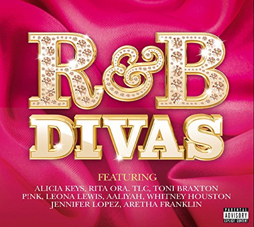 CD cover for "R&B Divas" with jewel-toned lettering and artist names.