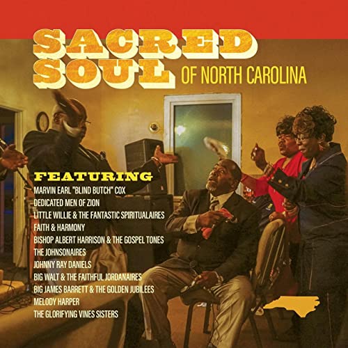 LP cover featuring gospel musicians and the state of North Carolina.