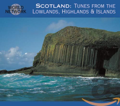 CD cover for Scottish music with coastal cliffs and blue sky.