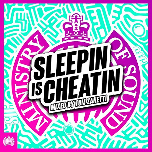 CD cover for “Sleepin Is Cheatin” by Various Artists, pink and teal design.