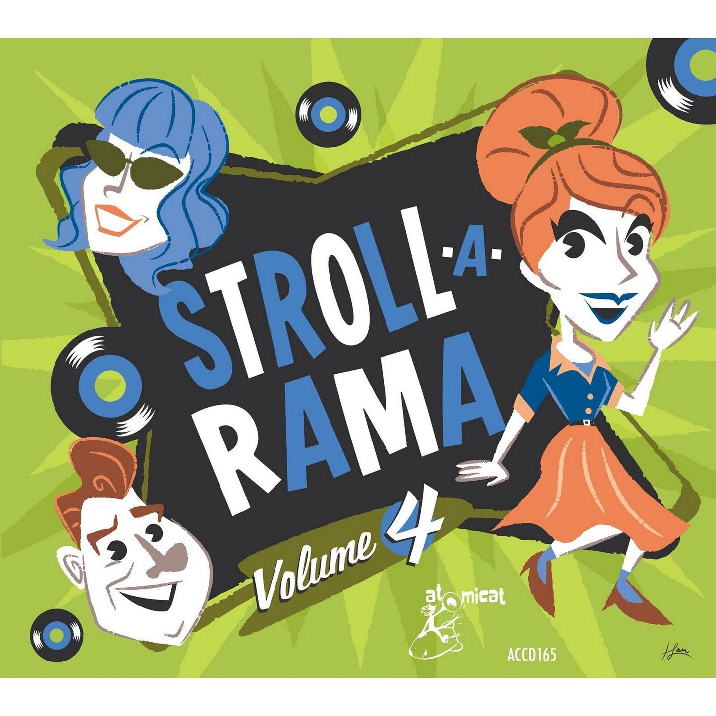 CD cover for “Stroll A Rama Vol 4” featuring cartoon figures.