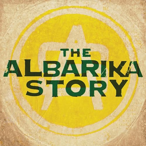 The Albarika Story album cover with dark green text over a yellow circle background.