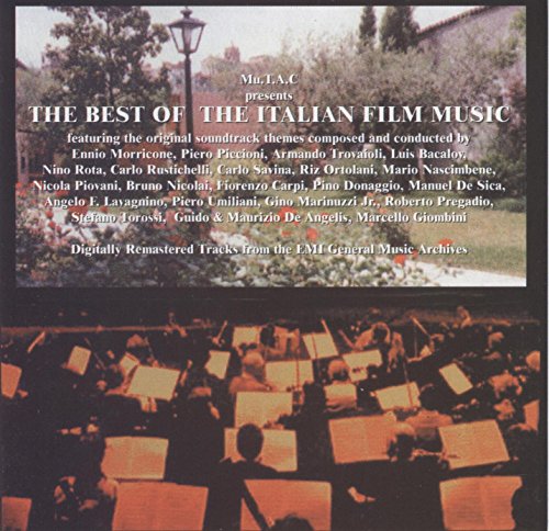 CD cover for "The Best Of Italian Film Music" with orchestra image.