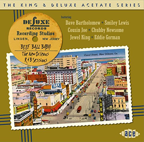 CD cover with vintage New Orleans postcard and “Deluxe” logo.