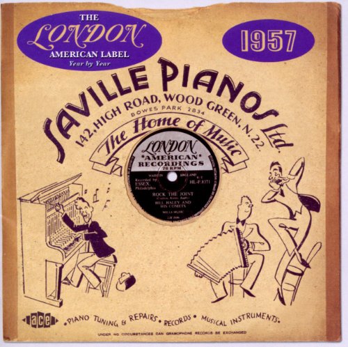 1957 London American Label CD cover with vintage piano and musicians illustration.