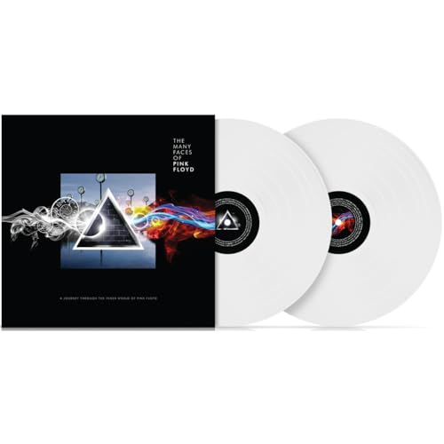Pink Floyd vinyl record set with white discs and album cover.