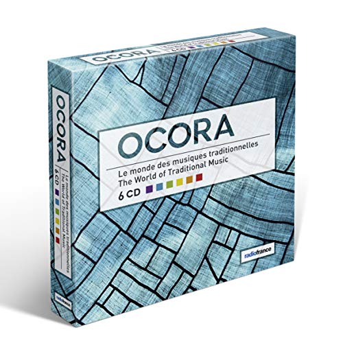 Six-CD box set with blue cracked pattern and "OCORA" text.