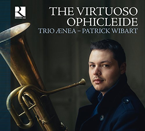 CD cover featuring a man and a large, golden ophicleide instrument.