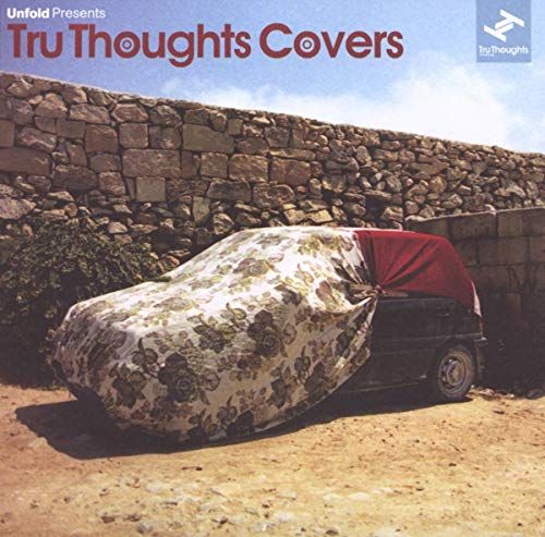 CD cover for “Tru Thoughts Covers” featuring a car under a floral cover.