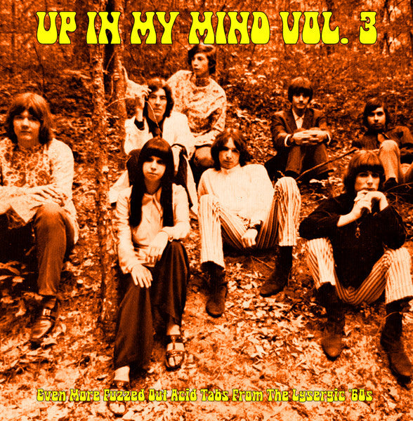 Album cover for “Up In My Mind Vol. 3” featuring a group in a forest.