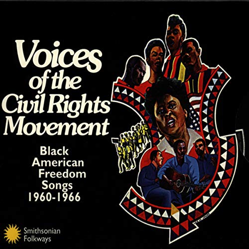 CD cover: "Voices of the Civil Rights Movement" with illustrated figures.