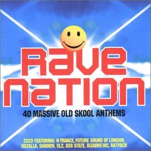 CDBLB CD cover for Rave Nation featuring a yellow smiley face and red text.