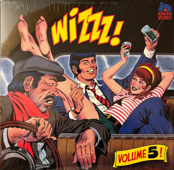 Record cover: comic-style illustration of people celebrating with drinks.