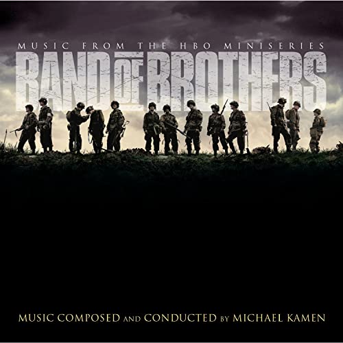 CD cover for “Band of Brothers” soundtrack, soldiers in a field.
