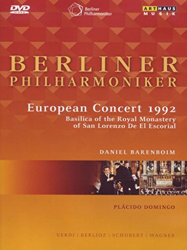 DVD cover for Berlin Philharmonic concert, Escorial 1992, with Barenboim and Domingo.