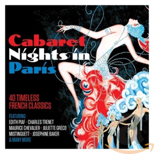 CD cover for “Cabaret Nights in Paris” featuring a stylized illustration.