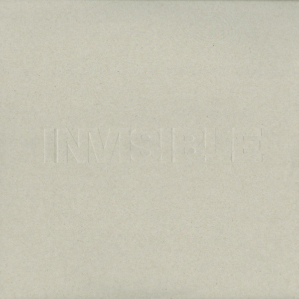 Vinyl record cover with embossed text reading "INVISIBLE" in a square.