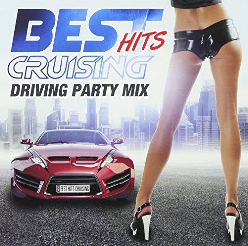 CD cover featuring a red sports car and a woman's legs against city skyline.