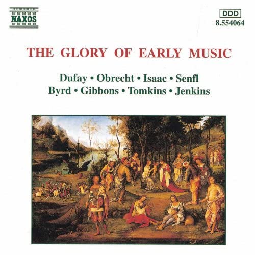 CD cover for “The Glory of Early Music” with a Renaissance painting.