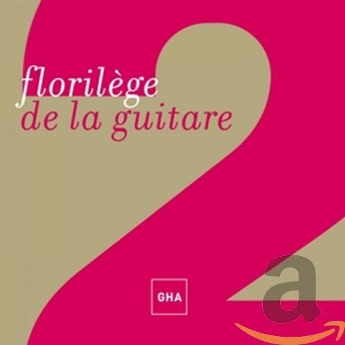 CD cover with pink and tan abstract design, text “florilege de la guitare”.