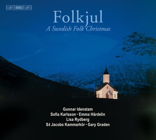 CD cover: snowy Swedish landscape with a small white church.