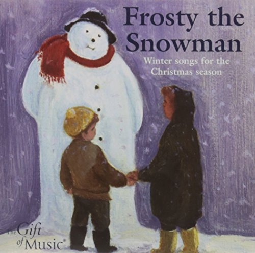 CD cover: Frosty the Snowman with two children in winter clothing.