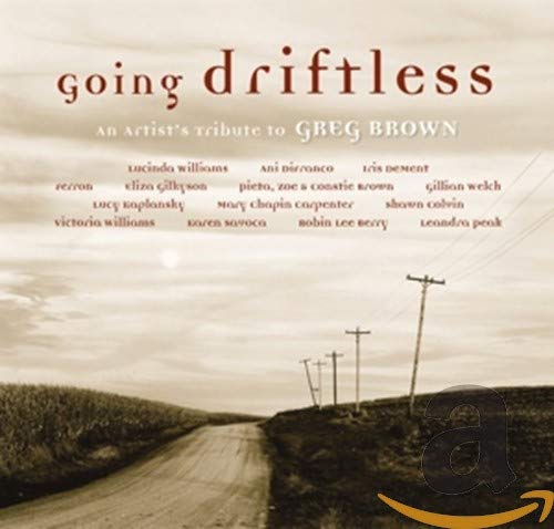 CD cover for "Going Driftless," featuring a rural road and power lines.