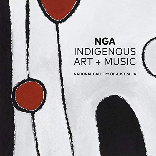 CD cover featuring Indigenous Australian dot painting with black, white, and red abstract shapes.