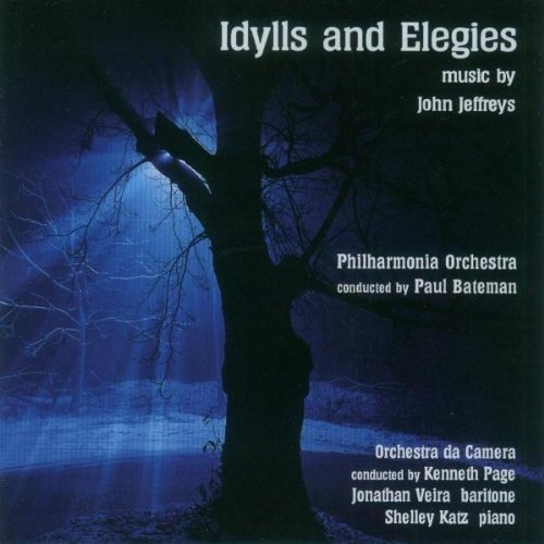 CD cover: dark blue forest scene, text “Idylls and Elegies” visible.