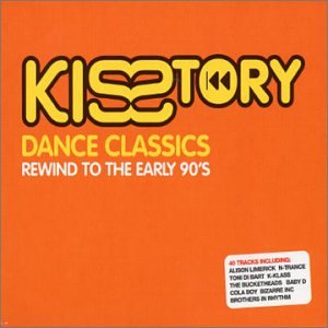 CD cover for “Kisstory” dance classics from the early 90s.
