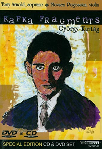 DVD cover for "Kafka Fragments" featuring a painted portrait of Franz Kafka.