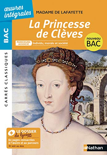 Book cover: "La Princesse de Clèves" by Madame de Lafayette, portrait of a woman.