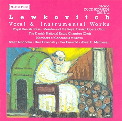 CD cover for Lewkovitch's vocal and instrumental works, featuring painted figures.